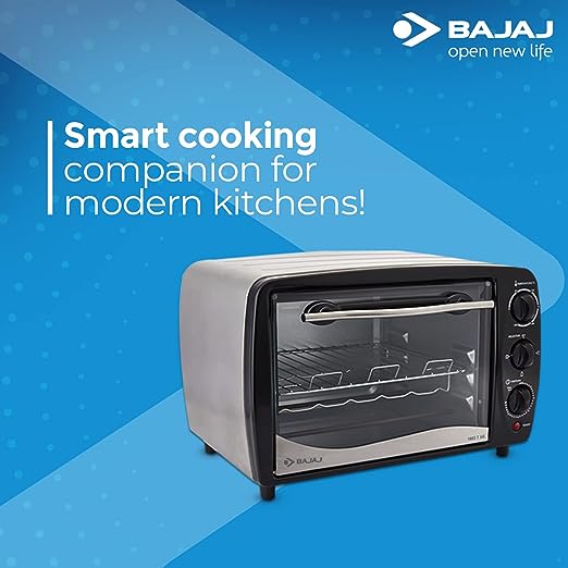 Bajaj Majesty 1603 TSS 16L Oven Toaster Griller (16 Litres OTG) Baking & Grilling Accessories, Oven for Kitchen with Stainless Steel Body, 2 Year Warranty, Black & Silver Bajaj Majesty 1603 TSS 16L Oven Toaster Griller (16 Litres OTG) Baking & Grilling Accessories, Oven for Kitchen with Stainless Steel Body, 2 Year Warranty, Black & Silver